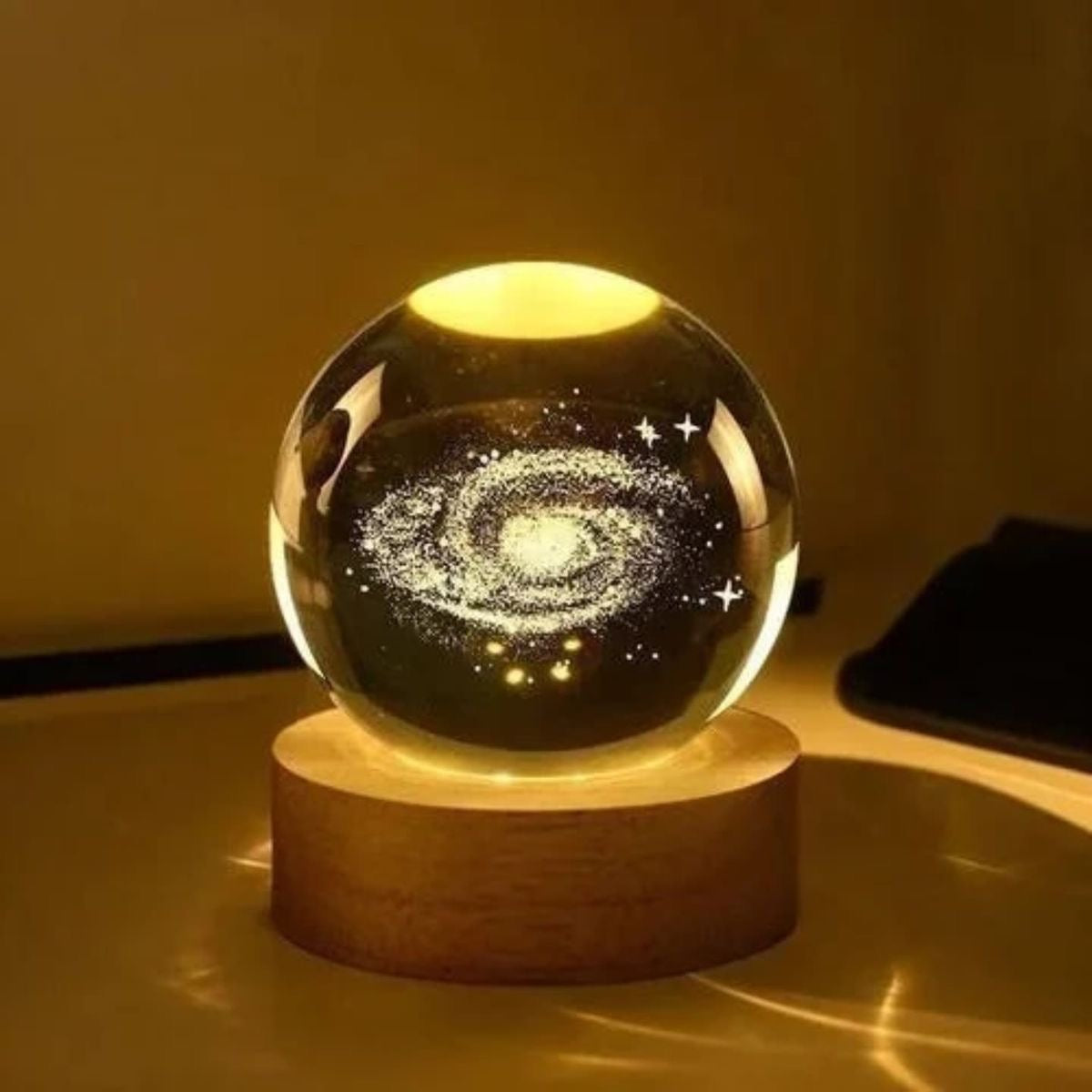 3D Galaxy Crystal Ball Night Light