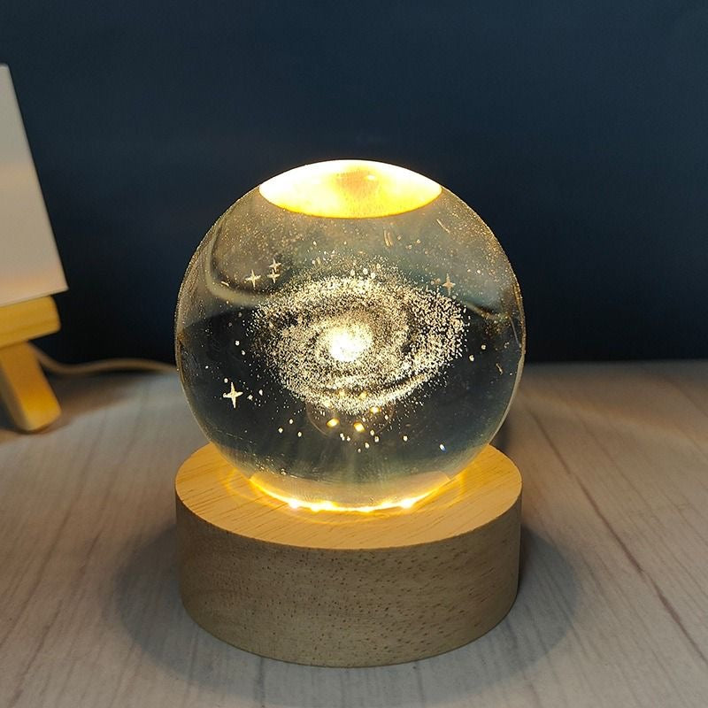 3D Galaxy Crystal Ball Night Light