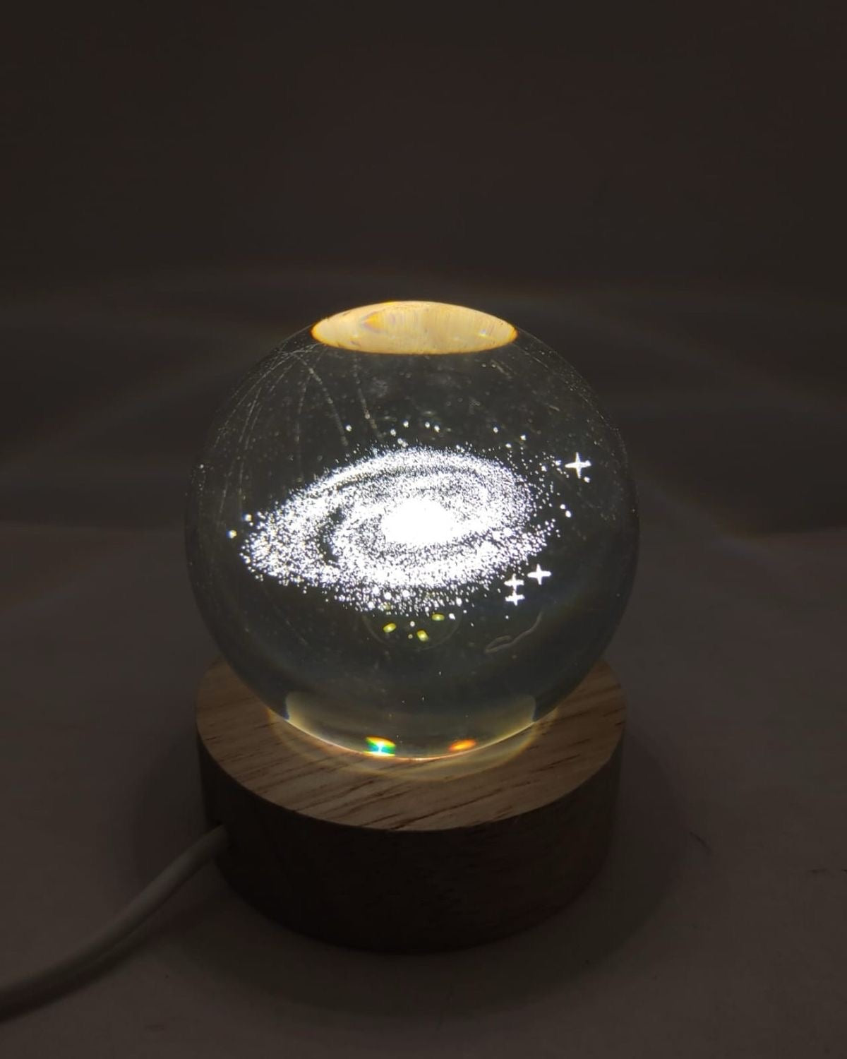 3D Galaxy Crystal Ball Night Light