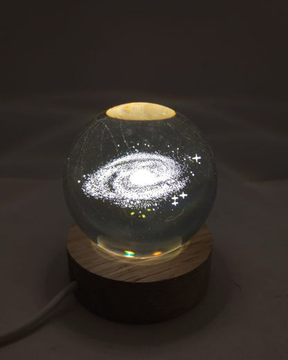 3D Galaxy Crystal Ball Night Light
